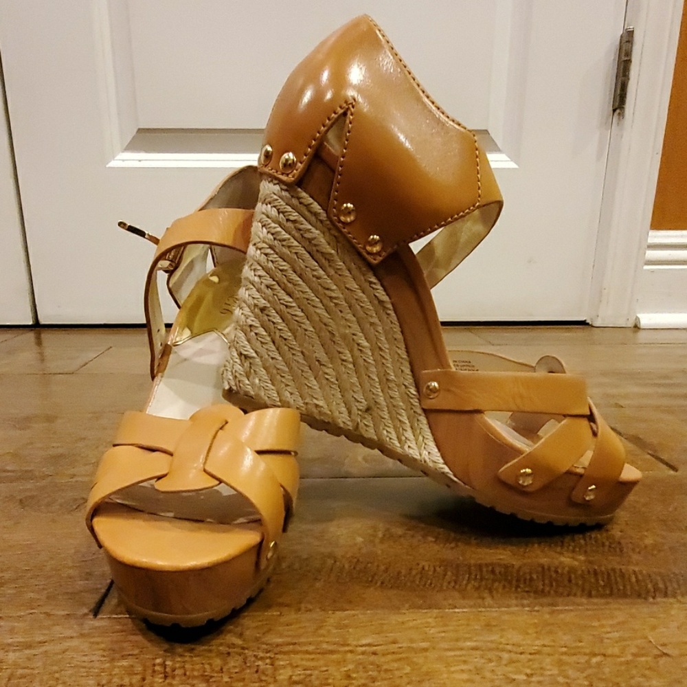 Michael Kors Leather Wedge Heels
